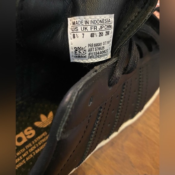 Adidas Originals Superstar 80’s 3D Metal Toe Black Rose Gold Shell Toe Size 8.5 - Picture 6 of 6